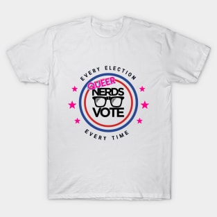 Queer Nerds Vote Circle T-Shirt